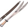 DOPPIA SCIABOLA KUNG FU LAMA RIGIDA + FODERO LEGNO ECONOMICA