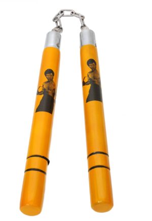 NUNCHAKU LEGNO BRUCE LEE CON CATENA