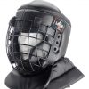 CASCO IN PELLE CON GRATA IN FERRO STACCABILE CON PARATESTA, PARA COLLO, PARA NUCA E CLAVICOLE LSI