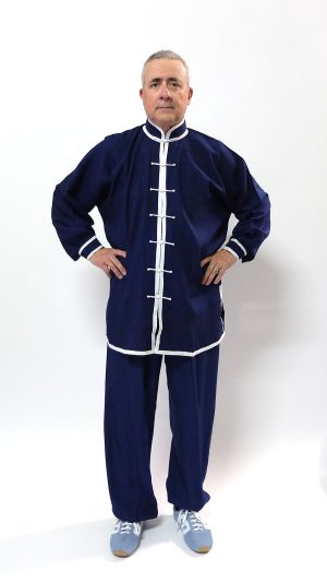 DIVISA WUSHU CHANG QUAN IN VISCOSA QUALITÀ SUPERIORE MANICHE CON POLSINO CHIUSO E PANTALONI CON ELASTICO