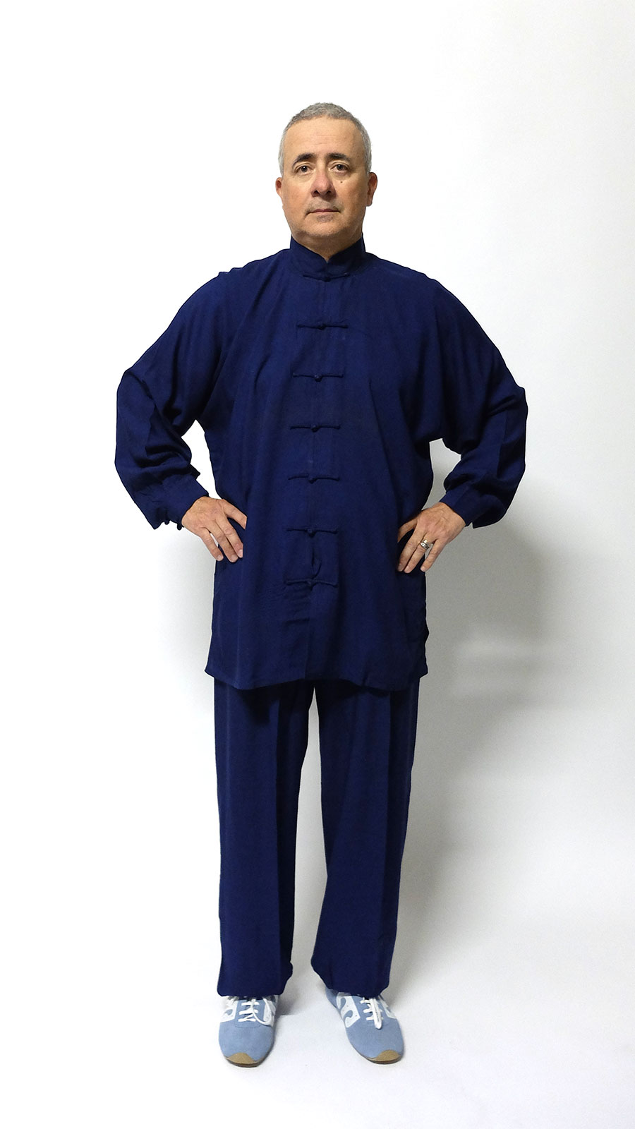 DIVISA WUSHU CHANG QUAN IN VISCOSA QUALITÀ SUPERIORE MANICHE CON POLSINO CHIUSO E PANTALONI CON ELASTICO - immagine 3