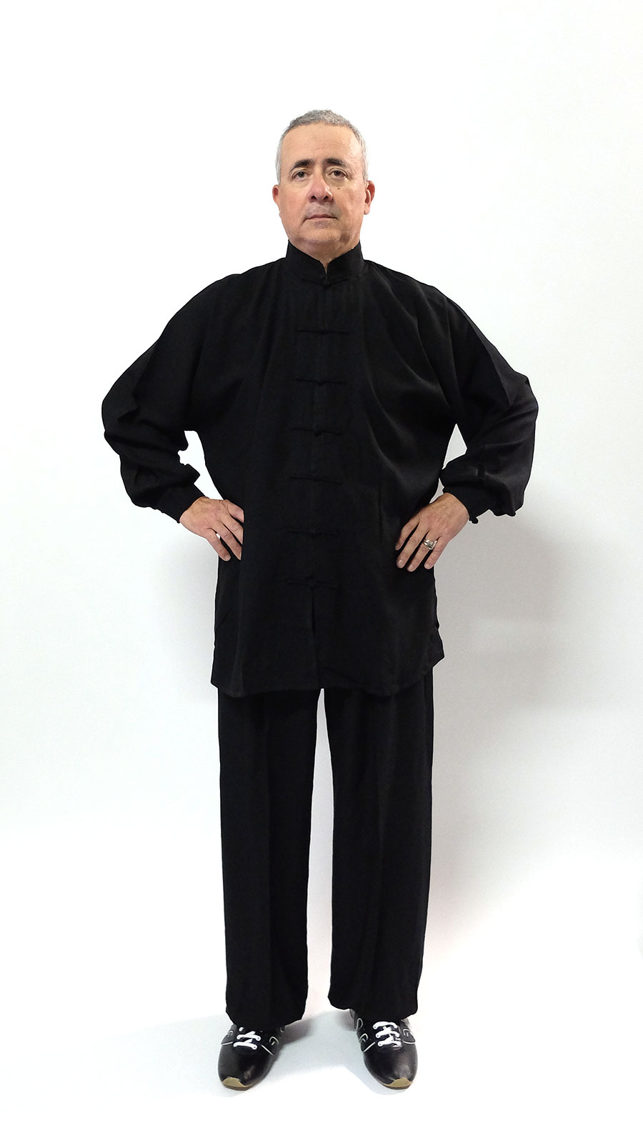DIVISA WUSHU CHANG QUAN IN VISCOSA QUALITÀ SUPERIORE MANICHE CON POLSINO CHIUSO E PANTALONI CON ELASTICO - immagine 5
