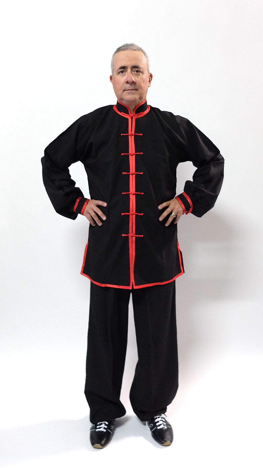 DIVISA WUSHU CHANG QUAN IN VISCOSA QUALITÀ SUPERIORE MANICHE CON POLSINO CHIUSO E PANTALONI CON ELASTICO - immagine 7