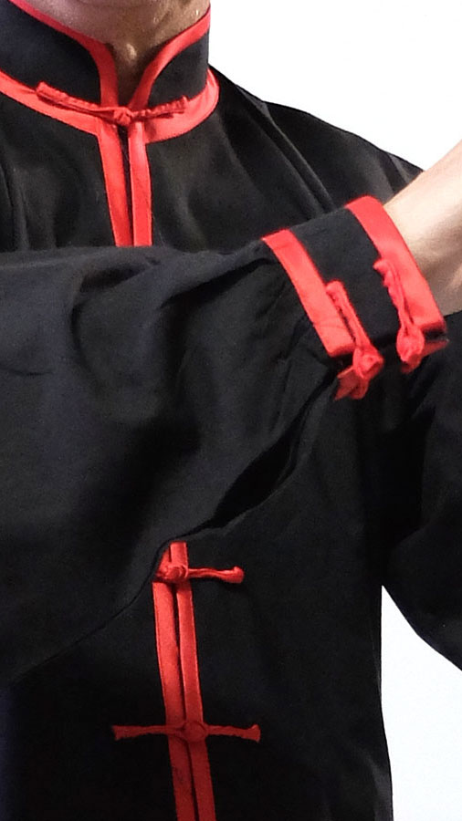 DIVISA WUSHU CHANG QUAN IN VISCOSA QUALITÀ SUPERIORE MANICHE CON POLSINO CHIUSO E PANTALONI CON ELASTICO - immagine 8