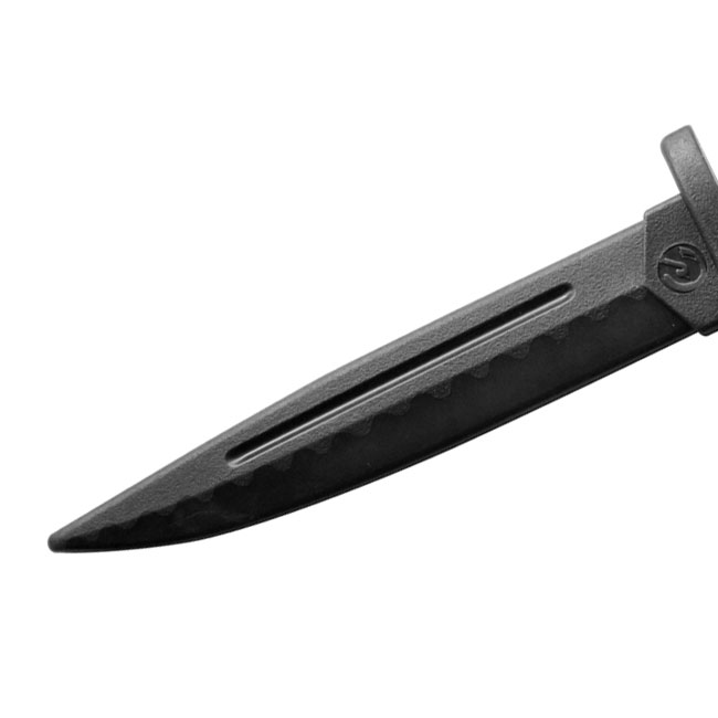 COLTELLO LAMA DRITTA PLASTICA NERA 30CM - immagine 2